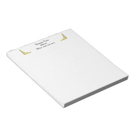 Op maat gemaakte gouden hoek zakelijke notitieblok