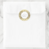 Op maat gemaakte gouden krans Kerst sticker (Tas)