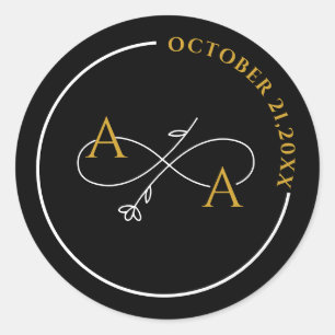 Op maat gemaakte gouden sticker voor oneindige lie