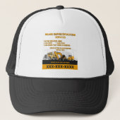 Op maat gemaakte graafwerk algemene aannemer const trucker pet (Voorkant)