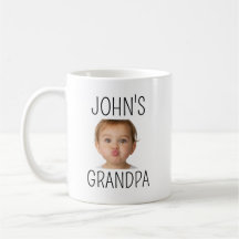 Op maat gemaakte grappige babyfoto-opa-mok | Geper