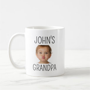 Op maat gemaakte grappige babyfoto-opa-mok Geper Koffiemok