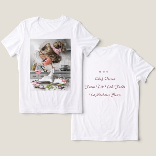Op maat gemaakte grappige chef-kok top (Ontwerp Voorkant & Achterkant)