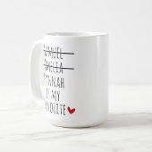 Op maat gemaakte grappige favoriete kind mok cadea (Voorkant links)