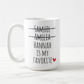 Op maat gemaakte grappige favoriete kind mok cadea (Links)