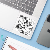 Op maat gemaakte grappige gepersonaliseerde cadeau sticker (Laptop met iPhone)