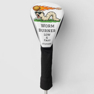 Op maat gemaakte grappige golf worm burner hoofdho golfheadcover