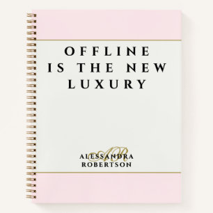 Op maat gemaakte grappige inspirerende pastel roze notitieboek