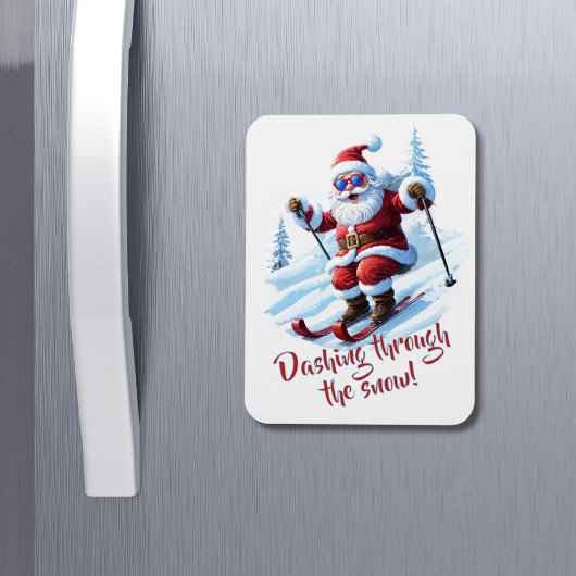 Op maat gemaakte grappige Kerstman Jingle Bells Ke Magneet