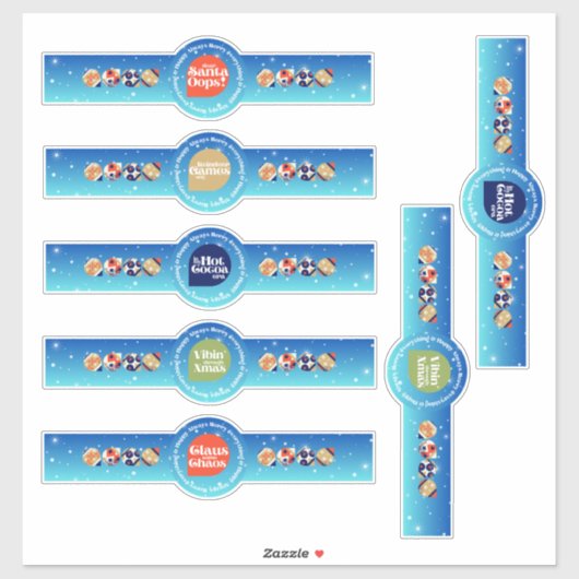 Op maat gemaakte grappige kerststickers sticker (Vel)