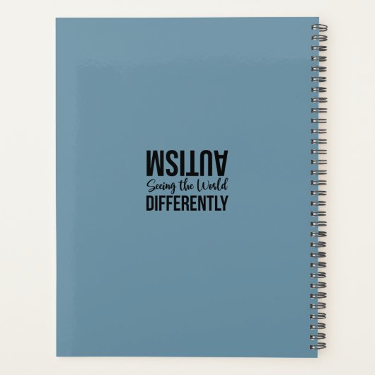 Op maat gemaakte grappige planner voor autistische (Achterkant)