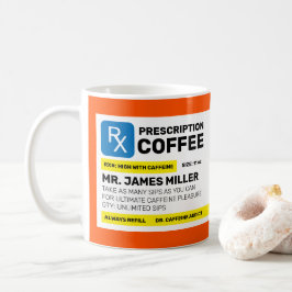 Op maat gemaakte grappige receptkoffie koffiemok