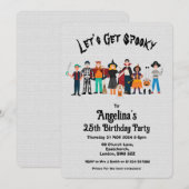 Op maat gemaakte griezelige Halloween-verjaardagsc Kaart (Voorkant / Achterkant)