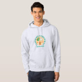Op maat gemaakte grijze hoodie pullover voor hem (Voorkant volledig)