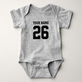 Op maat gemaakte grijze sport voetbal jersey baby romper