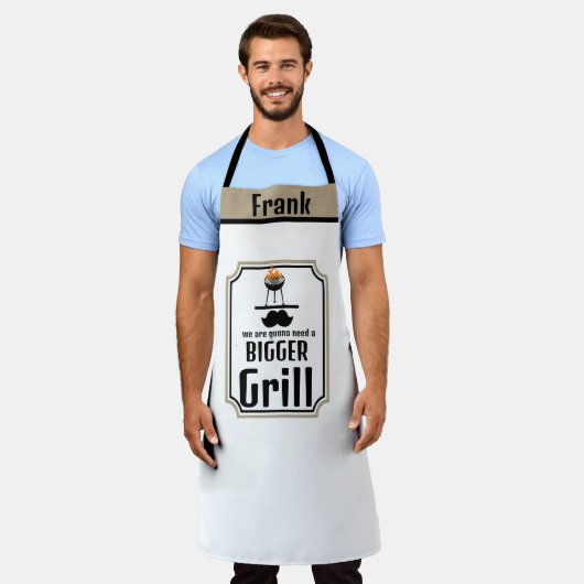 Op maat gemaakte Grill BBQ Papa Schort - Persoonli (Gedragen)