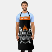 Op maat gemaakte Grill Master Monogram Schort - Ch (Gedragen)