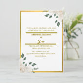 Op maat gemaakte groene en gouden bloem Mehndi-uit Kaart (Staand voorkant)