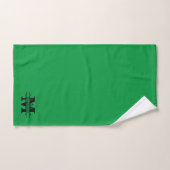 Op maat gemaakte groene fancy monogram luxe badhan bad handdoek (Handdoek)
