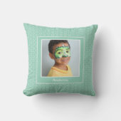 Op maat gemaakte groene fotolijst kussen (Voorkant)