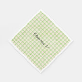 Op maat gemaakte groene gingham servet (Hoek)