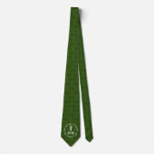 Op maat gemaakte groene GOLF-monogram Stropdas (Voorkant)