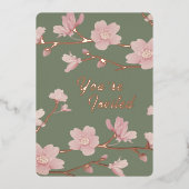 Op maat gemaakte groene kerst uitnodiging van echt (Voorkant)