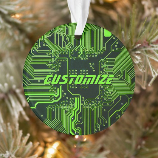 Op maat gemaakte groene PCB-printplaat Tech Kunst Ornament (Boom)