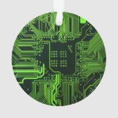 Op maat gemaakte groene PCB-printplaat Tech Kunst Ornament (achterkant)