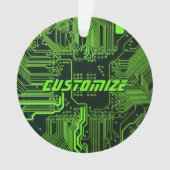 Op maat gemaakte groene PCB-printplaat Tech Kunst Ornament (voorkant)