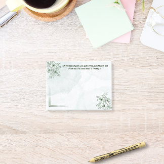 Op maat gemaakte groene vintage botanische Bijbelv Post-it® Notes