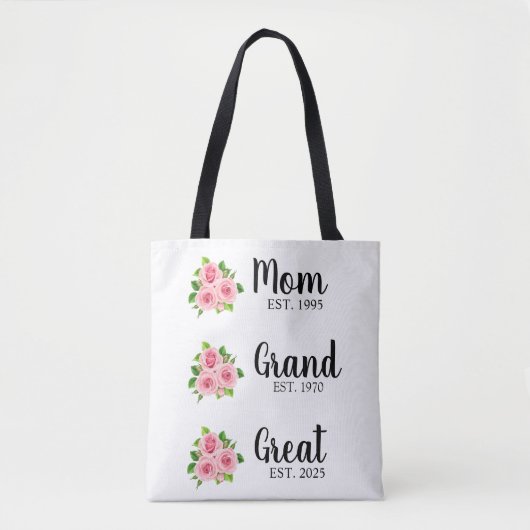 Op maat gemaakte Grootmoeder Tote Tas Gepersonalis (Voorkant)
