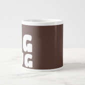 Op maat gemaakte grote mok chocoladebruine novelty (Voorkant)