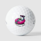 Op maat gemaakte haaien-vakantie-golfbal-cadeau - golfballen (Voorkant)