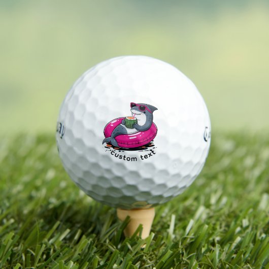 Op maat gemaakte haaien-vakantie-golfbal-cadeau - golfballen (Insitu Shirt)
