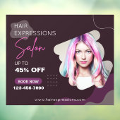 Op maat gemaakte haar kleuring highlights schoonhe raamsticker (Vel 3)