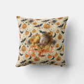 Op maat gemaakte Halloween baby foto kussen met po (Achterkant)