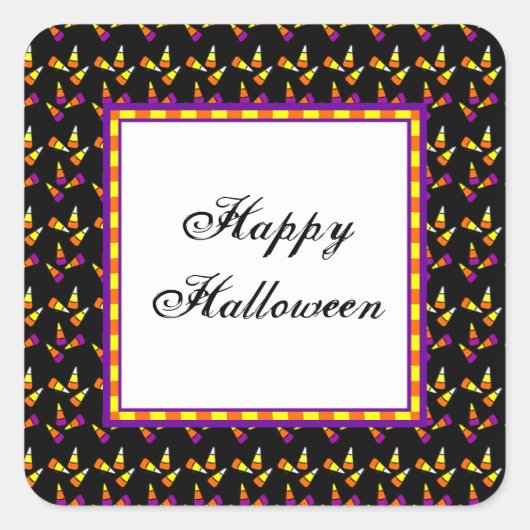 Op maat gemaakte Halloween Candy Corn Sticker (Voorkant)