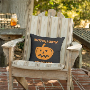 Op maat gemaakte Halloween pompoen feest decoratie Buitenkussen