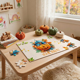 Op maat gemaakte Halloween-pompoenpuzzelactiviteit Legpuzzel
