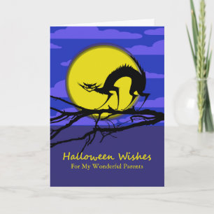 Op maat gemaakte Halloween-voorkant voor ouders, K Kaart
