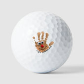 Op maat gemaakte handafdruk kunst van kinderen aan golfballen (Voorkant)