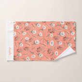 Op maat gemaakte handdoeken met witte klaprozen (Handdoek)