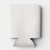 Op maat gemaakte handgeschreven roze crème kaboute blikjeskoeler (Achterkant)