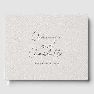 Op maat gemaakte handgeschreven script typografie  gastenboek