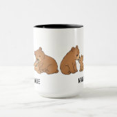 Op maat gemaakte handgetekende knuffel mama beer B Mok (Midden)