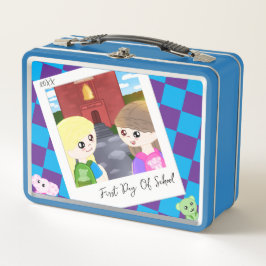 Op maat gemaakte handgetekende lunchbox voor terug