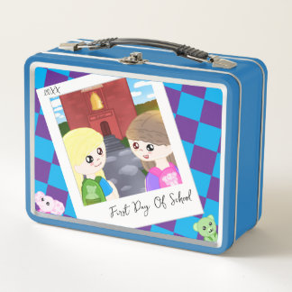 Op maat gemaakte handgetekende lunchbox voor terug