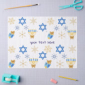 Op maat gemaakte Hanukkah-winter tissuepapier (Craft)