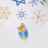 Op maat gemaakte Hanukkah-winter tissuepapier (Detail)